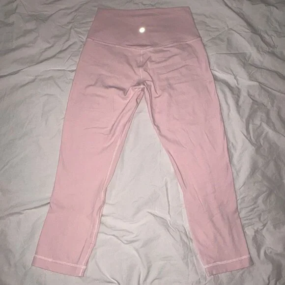 EXCELLENT Lululemon Align High-Rise Crop 21" Leggings Flush Pink Yoga Pants 6 - Picture 6 of 13
